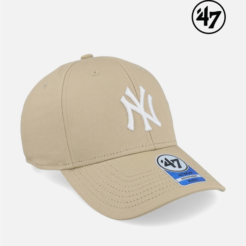 New York Yankees Raised Basic Mvp Khaki Adjustable - 47 Brand Youth